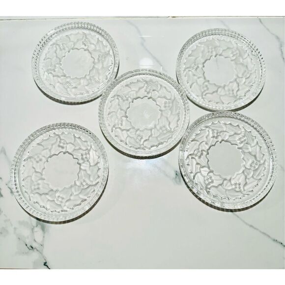 Set of 5 Christmas Poinsettias Holiday Coaster - Picture 2 of 5